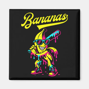 Banana Retro Throwback Popular Fruit Baseball Bana Magnet