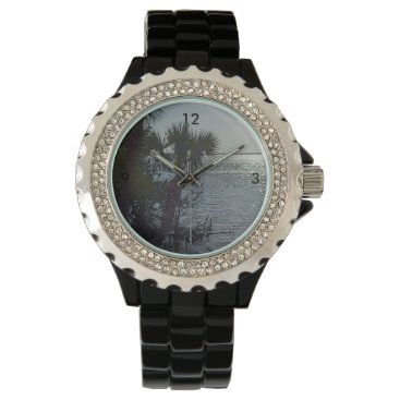 Banana River Palm Trees Painterly Wristwatch Banana River Palm Trees Painterly Wristwatch