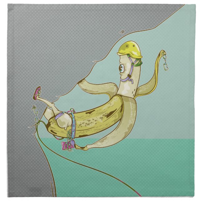 Banana Rock Climbing Cloth Napkin (Front)