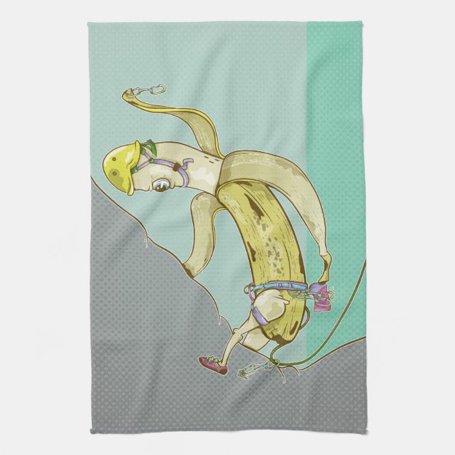 Banana Rock Climbing Kitchen Towel (Vertical)