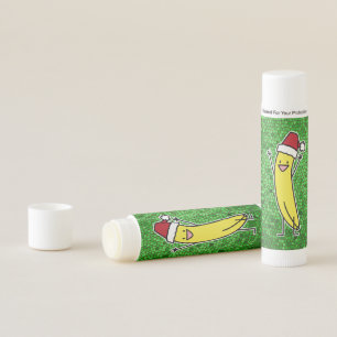 Banana Santa hat cheering Christmas holiday Lip Balm
