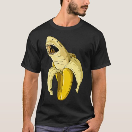Banana Shark Banana Themed Party Shark Themed Part T_Shirt