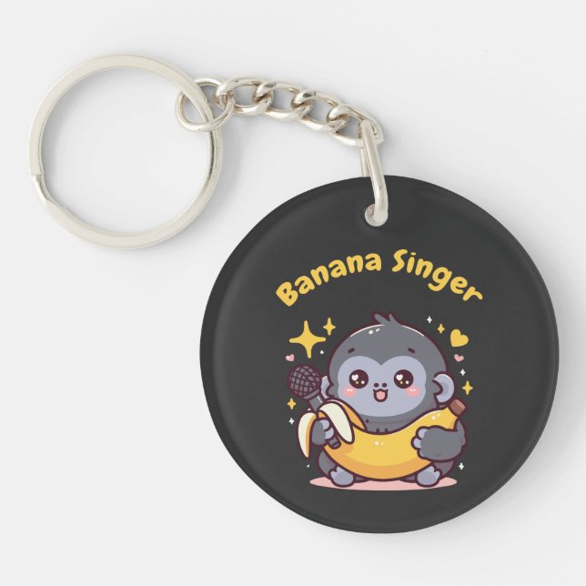 Banana Singer Keychain (Front)
