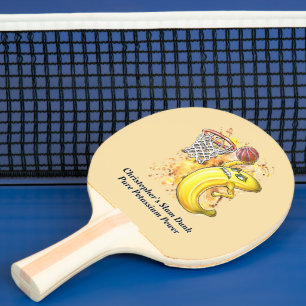 Banana Slam Dunk Energizing Fruit Power Design Ping Pong Paddle