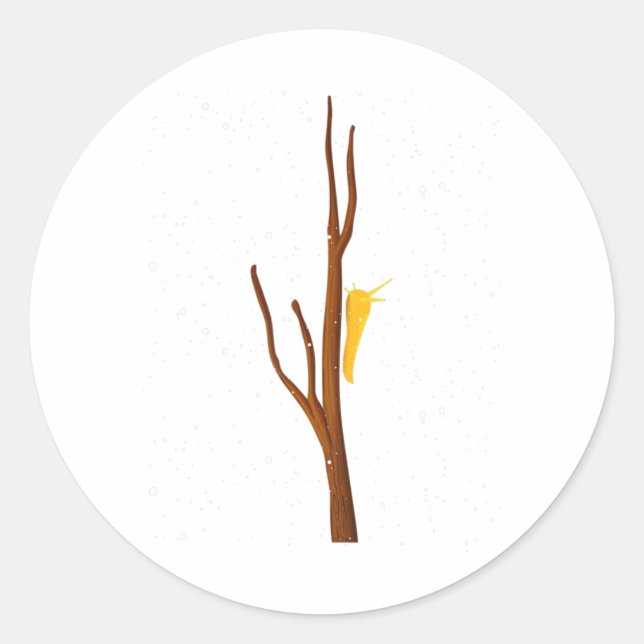 Banana Slug – Spotted Banana Slug Species Climbing Classic Round Sticker (Front)