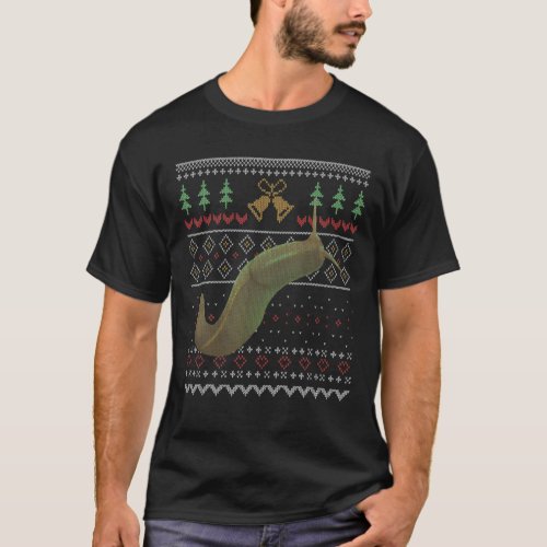 Banana Slug Ugly Christmas Pattern X_Mas Holiday C T_Shirt