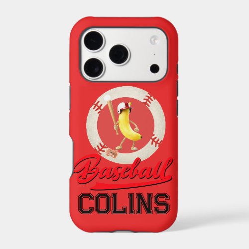 Banana Slugger Funny Baseball Custom Graphic iPhone 17 Pro Case