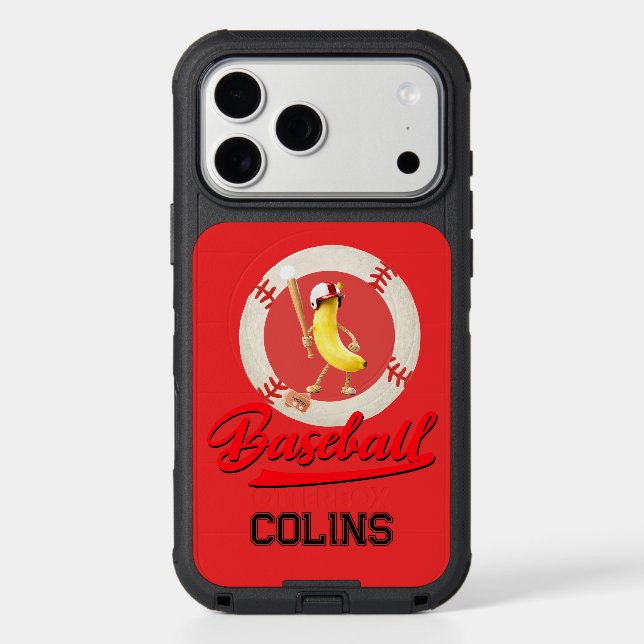 Banana Slugger Funny Baseball Custom Graphic  Otterbox iPhone Case (Back)
