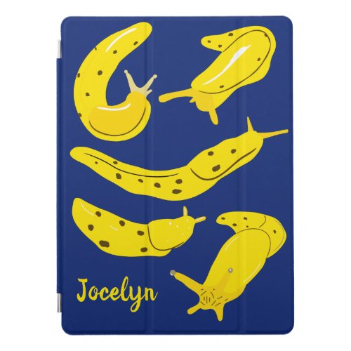 Banana Slugs Yellow and Blue Personalized iPad Pro Cover