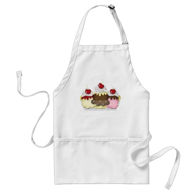 banana split adult apron (Front)
