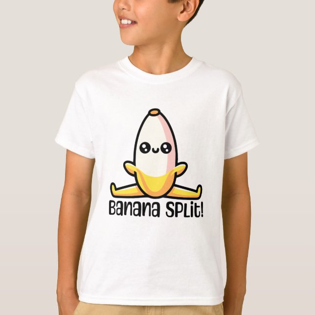 Banana Split! Cute Banana Pun T-Shirt (Front)