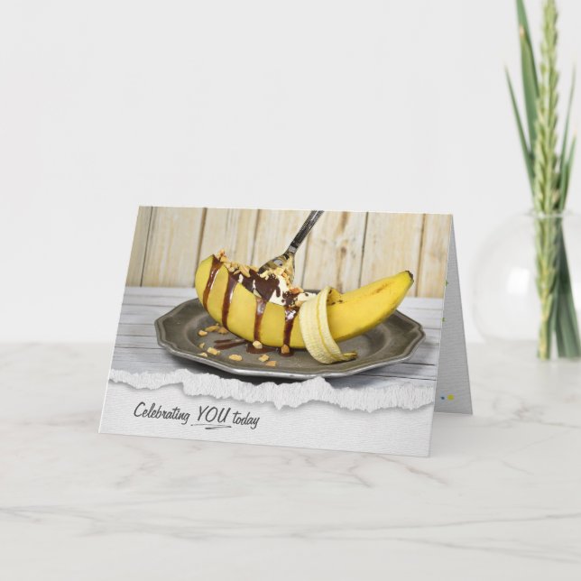 Banana Split Dessert Birthday Card (Front)