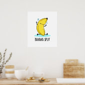 Banana Split Funny Dancing Banana Pun Poster | Zazzle