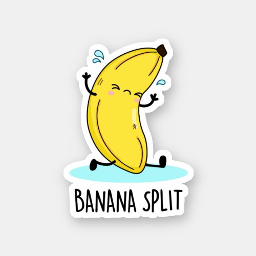 Banana Split Funny Dancing Banana Pun  Sticker