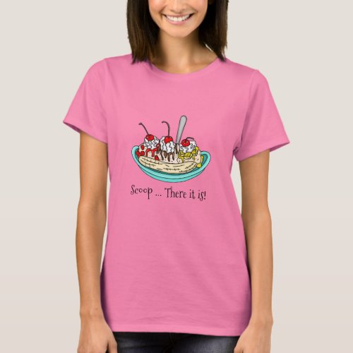 Banana Split Ice Cream Pun  T_Shirt