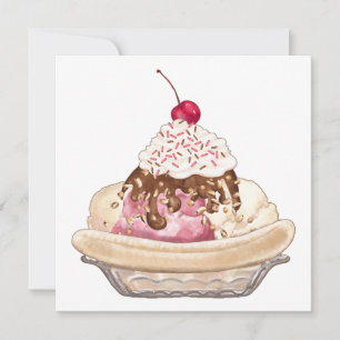 Banana Split Invitation