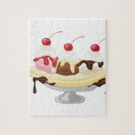 Banana Split Jigsaw Puzzle<br><div class="desc">This impossible to resist dessert choice will make a perfect gift for loved ones on framed embroidery, kitchen linen, chef coats, apron and hats.</div>