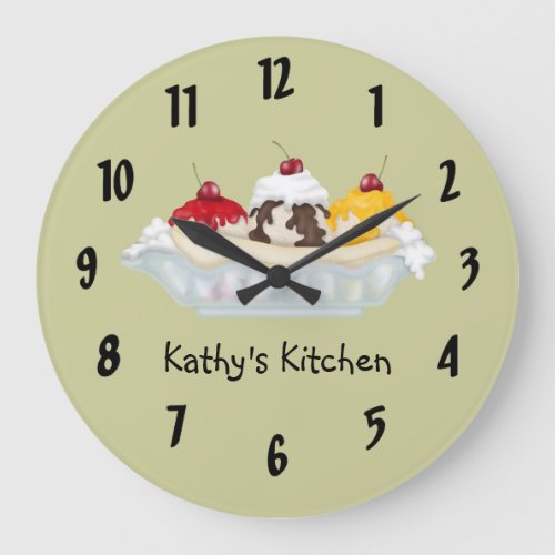 Banana Split Large Clock