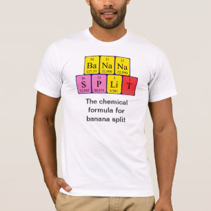 Banana split periodic table phrase shirt