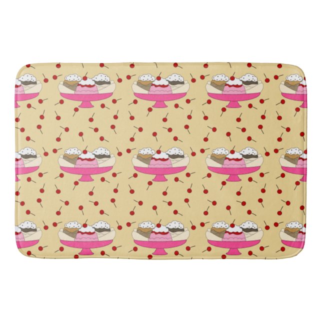 Banana Split Print Bathroom Mat (Front)