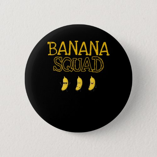 Banana Squad Happy Kawaii Cool Fruits Button