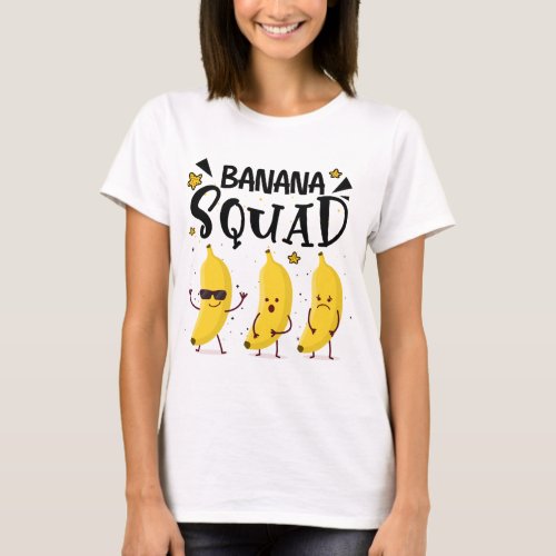 Banana Squad Summer Funny Banana Fruit Lovers T_Shirt