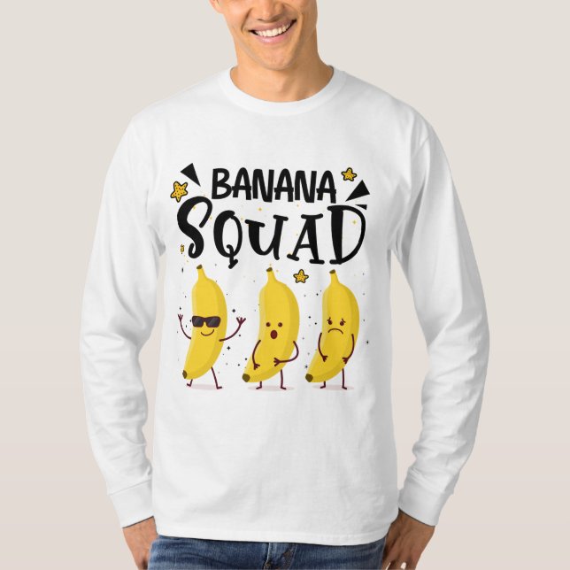 Banana Squad Summer Funny Banana Fruit Lovers T-Shirt (Front)