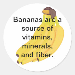Banana Stickers with Nutrition Info
