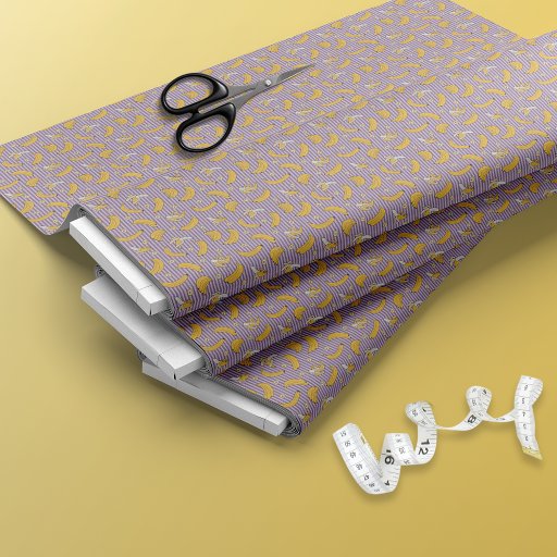 Banana Stripe Vector Pattern | Purple Fabric