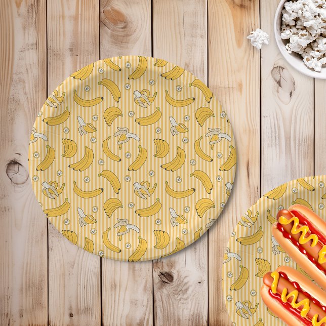Banana Stripe Vector Pattern | Yellow Paper Plates (Creator Uploaded)