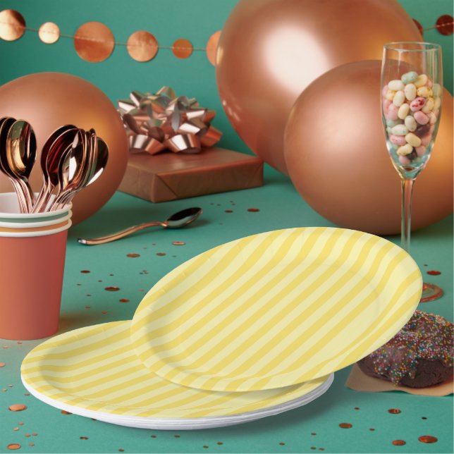 Banana Stripes  Paper Plates (Multi)