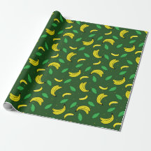 Banana Summer Yellow Green Tropical Fruits Pattern