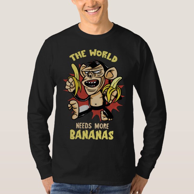 Banana The World Needs Vegan Food Summer Frui Bana T-Shirt (Front)