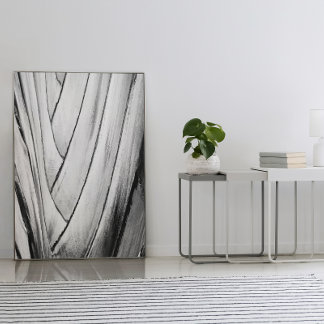 Banana Tree Bark Poster - Abstract Monochrome Wall