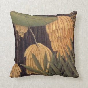 Banana Tree Jungle with Oranges by Henri Rousseau Throw Pillow