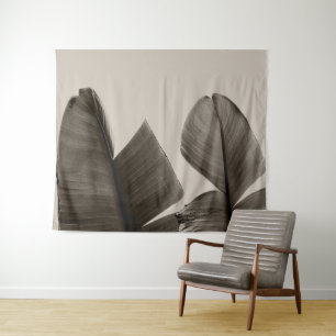 Banana Tree Leaves in Sepia Tapestry