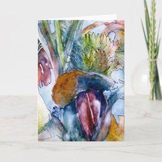 banana tree print card