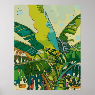 Banana Trees, New Orleans Art Poster