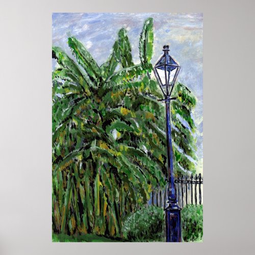 Banana Tress in Jackson Square Poster