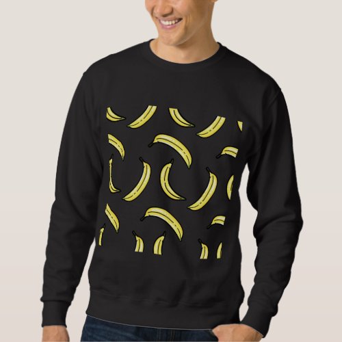 Banana Tropical Sumer Fruit Pattern Cool Food Love Sweatshirt