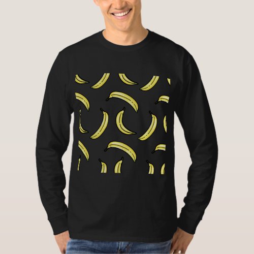 Banana Tropical Sumer Fruit Pattern Cool Food Love T_Shirt