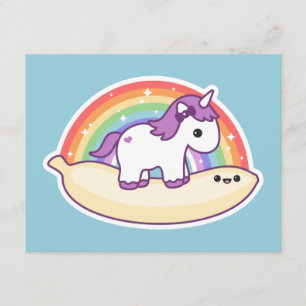 Banana Unicorn Birthday Party Invitations