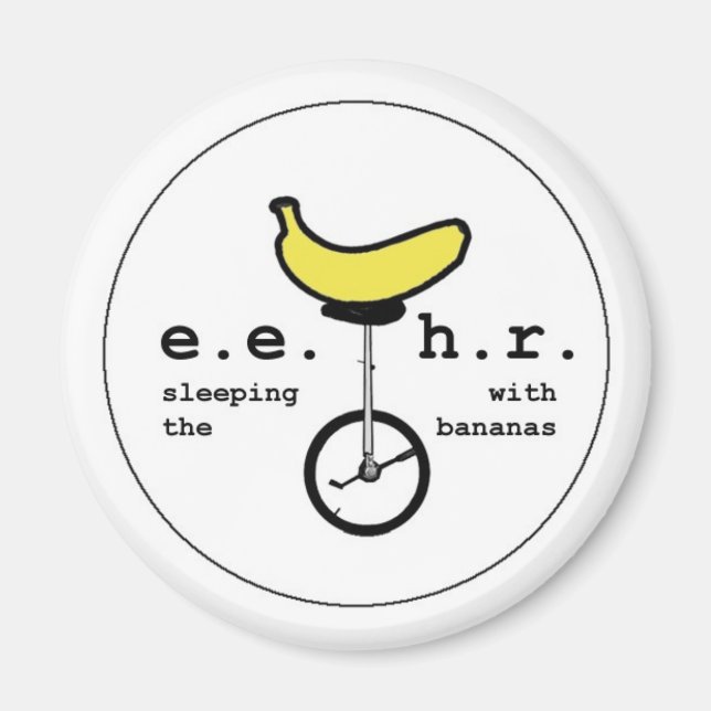 Banana Unicyclist Magnet (Front)