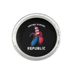 Banana US Flag Patriot America Worst United States Ring