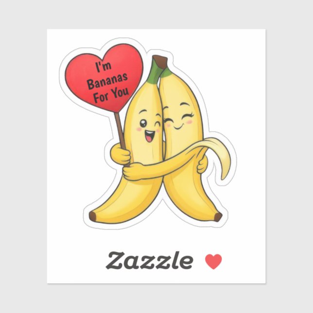 Banana Valentine's Day Sticker (Sheet)