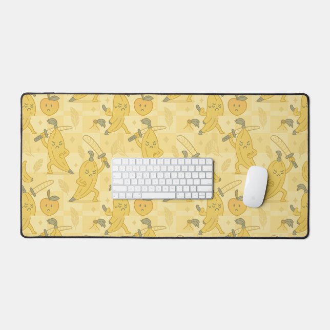 Banana Warriors Action Fruit  Desk Mat (Keyboard & Mouse)
