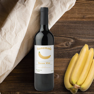 Banana Wine Bottle Label Sticker
