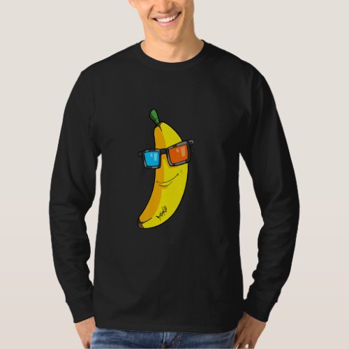 Banana With Cool Sunglasses  T_Shirt