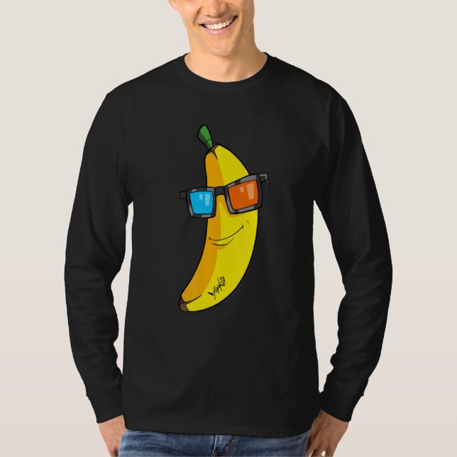 Banana With Cool Sunglasses T-Shirt (Front)