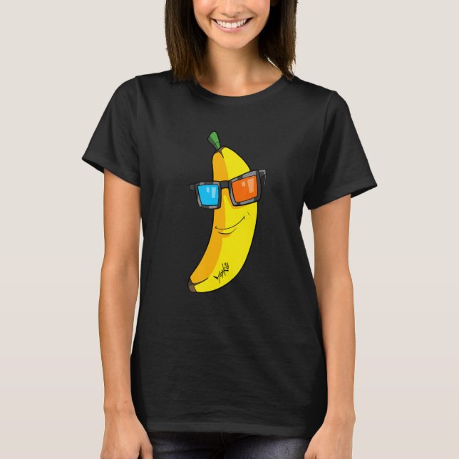 Banana With Cool Sunglasses T-Shirt (Front)